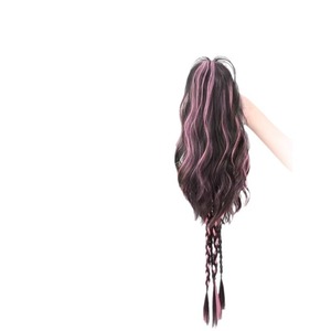 Cola de Caballo Ondulada con Reflejos Rosas Estilo Medio Atado Wilderness Boxer Braids para Mujer - Product Image 5