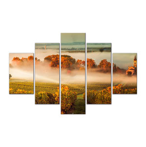 Harf noir et blanc avec impression murale de paysage, 5 pièces, décoratifs - Product Image 4