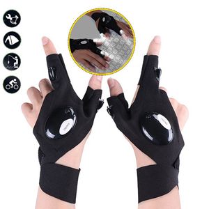 Fingerless <b>Glove</b> LED Flashlight Waterproof <b>Torch</b> Outdoor Tool Fishing Camping Hiking Survival Multi Light Tool - Product Image 1