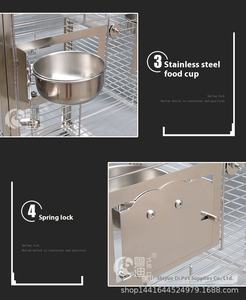 Grande gabbia per uccelli di lusso in acciaio inossidabile 304, - Product Image 6