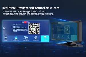 Xách tay phổ 4k 9 inch màn hình cảm ứng không dây Carplay xe <span class=keywords><strong>Android</strong></span> đài phát thanh tự động âm thanh xe hơi Stereo Carplay 1080p phía sau cam + zc09 - Product Image 3