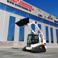 1,5 tonne de roue diesel chinoise Chine Skid Steer chargeur avec piste