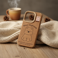 Coque de téléphone en TPU avec motif de chien en line art adorable et détail 'Lucky', antichoc, design minimaliste et charmant pour