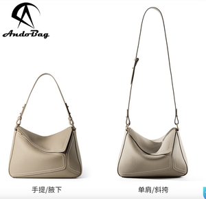 กระเป๋าหนังแท้ AndoBag รุ่นใหม่ แฟชั่นสำหรับผู้หญิง กระเป๋าสะพายข้างแบบมีช่องใส่ของใต้แขน ดีไซน์แบบหมอนอิงอเนกประสงค์ กระเป๋าสำหรับเดินทาง รุ่น 2667 - Product Image 6