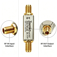 ZK06-TM, alimenté par un bias tee externe, amplificateur à faible bruit, 10 MHz-6 GHz, module de préamplificateur RF à gain élevé de 20 dB