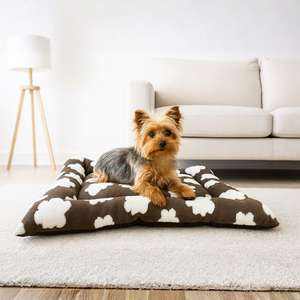 Cuccia per Animali Yommy Design Nuvola Blu Grigio Marrone 3 Misure M L XL Morbida e Confortevole per Cani e Gatti - Product Image 2