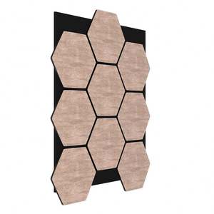 Panneaux acoustiques en bois hexagone AKUPANELS personnalisables Insonorisation exceptionnelle Conception de modèle 3D Tailles de couleurs personnalisées pour l'intérieur - Product Image 3