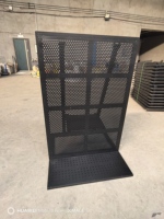 Barrière de contrôle des foules en acier anti-explosion, hauteur 6 pieds, pour clôture périmétrique de concerts et de chantiers avec modélisation 3D