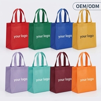 Sacs de courses non tissés personnalisés avec logo, réutilisables, écologiques, pour l'épicerie, promotionnels, cadeaux, sacs d'exposition avec poignée, vente en gros, usine OEM
