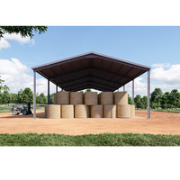 Structures d'abri pour le bétail structure préfabriquée de kits de construction en métal barndominium