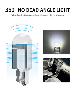Gran Venta W5W Led T10 Luz de Coche COB de Cristal Rojo Blanco Azul 7 Colores Auto Automóviles Lámpara de Matrícula Techo DRL Bombillas de Coche 12V 24V - Product Image 3