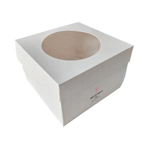 <span class=keywords><strong>Caja</strong></span> <span class=keywords><strong>de</strong></span> Cartón Reutilizable para Pastel <span class=keywords><strong>con</strong></span> Ventana Redonda en la Tapa, Impresión <span class=keywords><strong>de</strong></span> Logotipo Personalizado, Contenedor para Pastel <span class=keywords><strong>con</strong></span> Base para Pastel, Ideal para Panadería - Product Image 1