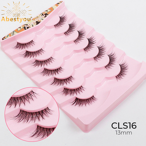 ABย่อมาจากขนตาปลอม3D 7คู่ขนตาขนมิงค์แบบแถบใสมีปีกมีปีกมีปีกเรียวยาว - Product Image 2