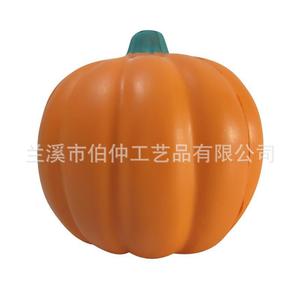 Balle anti-stress en PU en forme de citrouille, orange, jouet décoratif d'Halloween pour enfants et adultes - Product Image 5