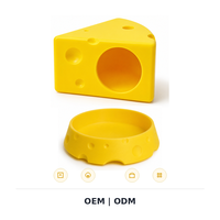 Ensemble de cachette et de gamelle en forme de fromage pour petits animaux de compagnie, accessoires pour hamsters personnalisables