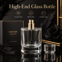 Flacon de parfum en verre rechargeable de qualité supérieure, 30 ml, col serti, cylindrique, vaporisateur, format voyage, boîte cadeau portable