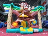 Château gonflable commercial Jungle Monkey, château de saut gonflable, structures gonflables combinées