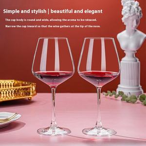 Copa <span class=keywords><strong>de</strong></span> Vino Tinto Moderna <span class=keywords><strong>de</strong></span> <span class=keywords><strong>Cristal</strong></span> con Forma <span class=keywords><strong>de</strong></span> Diamante Angular, Copa Grande para Borgoña y Burdeos, Ideal para Banquetes <span class=keywords><strong>de</strong></span> Boda - Product Image 2