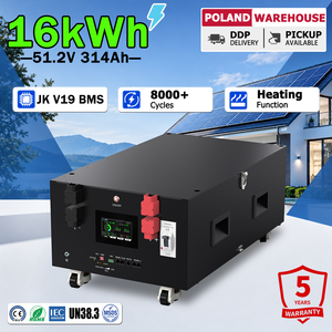 Batterie LiFePO4 16 kWh 51,2 V 314 Ah JK V19 avec BMS et chauffage pour système de stockage d'énergie domestique solaire (ESS) - Stock Pologne - Product Image 1