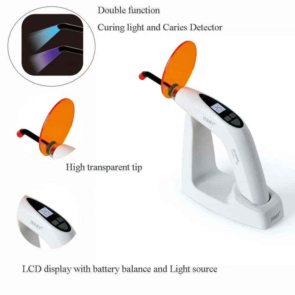 무선 치과 장비 제리 브랜드 치과 치료 빛 장치 충치 감지기 기능 더블 기능 램프