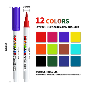 Sipa DW007 Chất Lượng Cao 12-Màu Xóa Xóa Khô Đánh Dấu Thiết Lập Bảng Trắng Đánh Dấu Với Bàn Chải Tip Cho Trẻ Em - Product Image 2