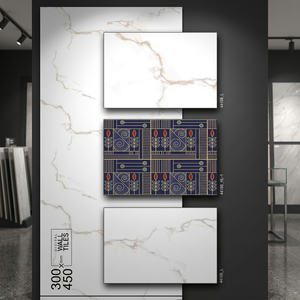 Azulejo de Pared Cerámico con Diseño de Mármol Blanco Carrara 300x450mm, Azulejo Digital de Diseño 30x45cm para Espejos de Pared en el Hogar - Product Image 1