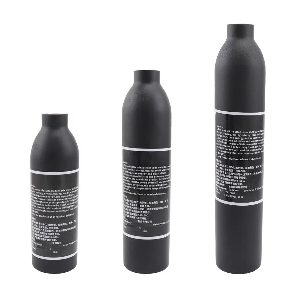 0.35L/0.45L/0.5L PCP อลูมิเนียม Co2ถังเพนท์บอล HPA ถัง M18x1.5ด้าย4500PSI