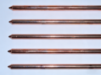 Tige de terre en acier recouvert de cuivre, haute conductivité, résistante à la corrosion, installation facile, 16 mm x 1500 mm