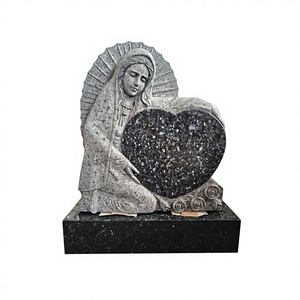 Sculpture d'angle en granit bleu perle, sculpture antique en granit, pierre tombale, monuments funéraires - Product Image 5