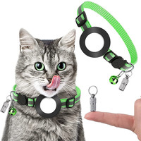 Vente chaude Collier Pour Animaux De Compagnie Personnalisé Réglable Réfléchissant Sublimation Réfléchissant Air Tag Collier De Chat Avec Cloche Airtag Collier De Chat