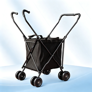 Chariot de courses de supermarché 340L en treillis métallique chromé, robuste, avec roues pivotantes silencieuses, grande capacité, pour usage commercial et de détail, kit complet - Product Image 4