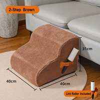 Escaliers pour animaux de compagnie en mousse amovibles, lavables et antidérapants pour chiens de petite taille et âgés, utilisation moderne et minimaliste dans le salon