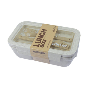 The latest hot selling wheat straw bento <b>box</b> in 2026 is a double-layer <b>large</b> capacity portable sealed lunch <b>box</b> - Product Image 4