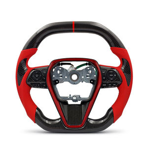Volant en cuir personnalisé avec fibre de carbone pour Toyota Corolla/Camry 8ème génération/SE/Levin/Avalon/Cross/FRONTLANDER 2018 2020 <span class=keywords><strong>2022</strong></span> 2019 - Product Image 4