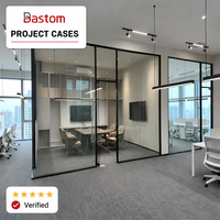 Cloison modulaire insonorisée à impact élevé de 100 mm avec cadre en aluminium intégré pour tours de bureaux commerciaux