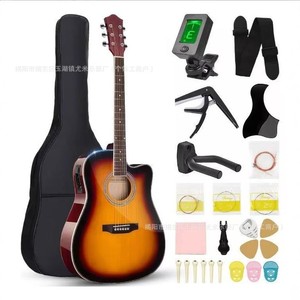Guitarra Acústica de 38 Pulgadas con Pastilla, Acabado Mate, Guitarra de Práctica para Principiantes, Instrumentos Musicales - Product Image 2