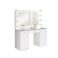 Meubles de maison en bois coiffeuse design de maquillage miroir avec tiroir ensemble meubles modernes blancs mesa