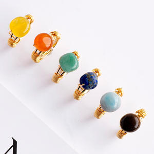 Bague en <span class=keywords><strong>pierre</strong></span> naturelle roulée, vente en gros d'usine, tendance mode pour femmes et hommes, collection guérison, cadeau quotidien - Product Image 3