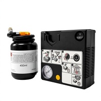 Portable 2-in-1 Tire Inflator Tire Repair Emergency Kit Air Compressor with 450ml Tire Sealant Multi Functional air Pump