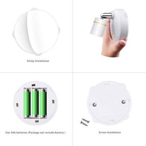 Collez n'importe où les lumières <span class=keywords><strong>sans</strong></span> <span class=keywords><strong>fil</strong></span> à piles de Cabinet de tache de LED Dimmable rotatives - Product Image 3