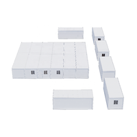 Maison préfabriquée modulaire de luxe de 20 pieds, maisonnette préfabriquée moderne, maison de camping, villa en conteneur