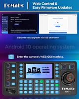 Contrôleur de caméra PTZ FoMaKo KC608N NDI avec écran tactile de prévisualisation de 5,5 pouces, contrôleur NDI avec joystick 4D pour la diffusion en direct, noir