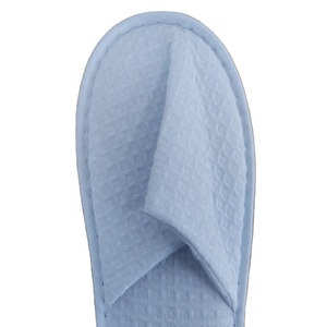 Leggero 100% cotone Hotel Waffle da bagno con Logo personalizzato e pantofole per donna uomo - Product Image 3