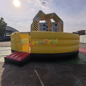Gigantesco Percorso a Ostacoli Gonfiabile per Feste all'Aperto, <span class=keywords><strong>Gioco</strong></span> Estremo e Divertente Wipeout Challenge con Sfera Demolitrice - Product Image 5