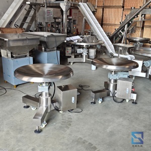 Macchina per la selezione dei materiali con piattaforma girevole in acciaio inossidabile 304, macchina per <span class=keywords><strong>l</strong></span>'imballaggio, abbinabile a trasportatore a disco - Product Image 6