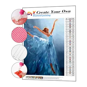 Diy Diamond Painting Kit Dansen Meisje Ab Kralen Diamond Painting Vierkante Boor Canvas Schilderijen