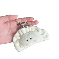 En gros Porte-clés en peluche Kawaii Blush Dumpling, poupée alimentaire en peluche douce, pendentif de sac, style Ins mignon, mini souvenir, cadeau de fête