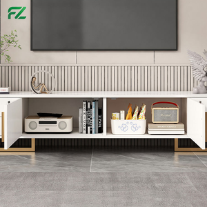 <span class=keywords><strong>Meuble</strong></span> <span class=keywords><strong>TV</strong></span> pliable gain de place pour salon, unité murale moderne en aluminium et bois composite, <span class=keywords><strong>meuble</strong></span> de divertissement à domicile - Product Image 1