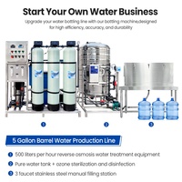 Machine de remplissage manuelle de bouteilles d'eau en plastique à trois robinets pour 3 et 5 gallons