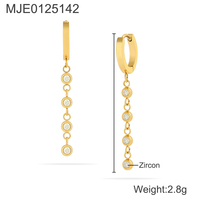 MICCI Nouveauté Parure de Bijoux Tendance en Acier Inoxydable Plaqué Or 18 Carats pour Femmes avec Boucles d'Oreilles en Zircon